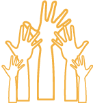 image of hands reaching up